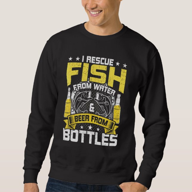 Sweatshirt J'Secourt Du Poisson De La Bière D'Eau De La Boute (Devant)