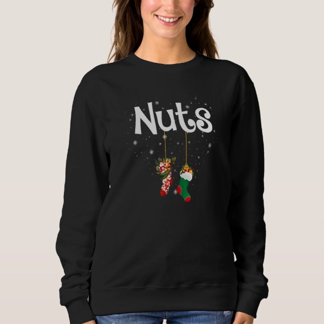 Sweatshirt Jumeaux de poitrine Couples Chaussettes de Noël Co (Devant)