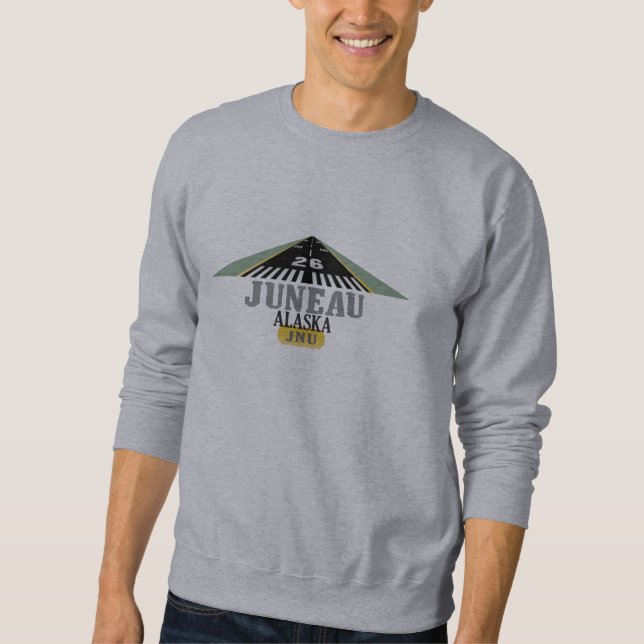 Sweatshirt Juneau Alaska - piste d'aéroport (Devant)