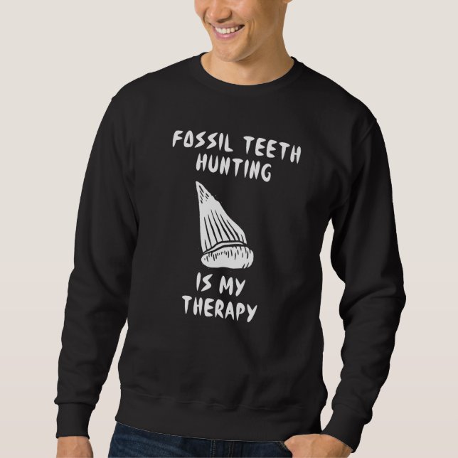 Sweatshirt Jurassic Fossil Digging World  Shark Teeth Hunting (Devant)