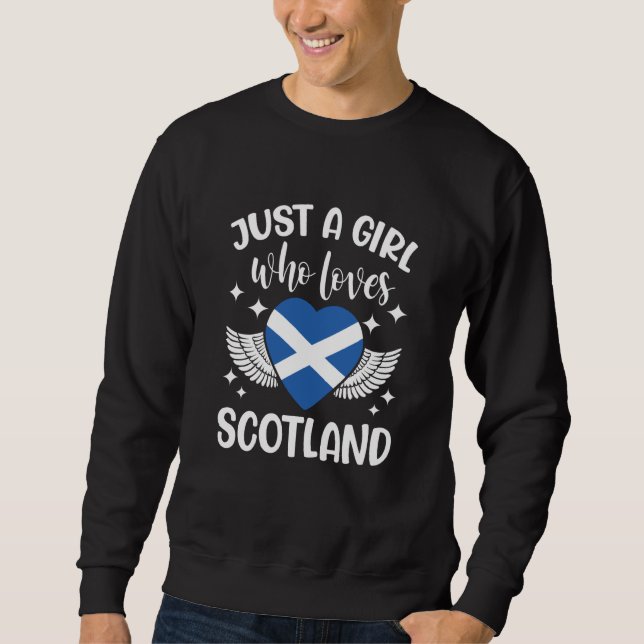 Sweatshirt Just A Girl Who Loves Scotland Scottish (Devant)