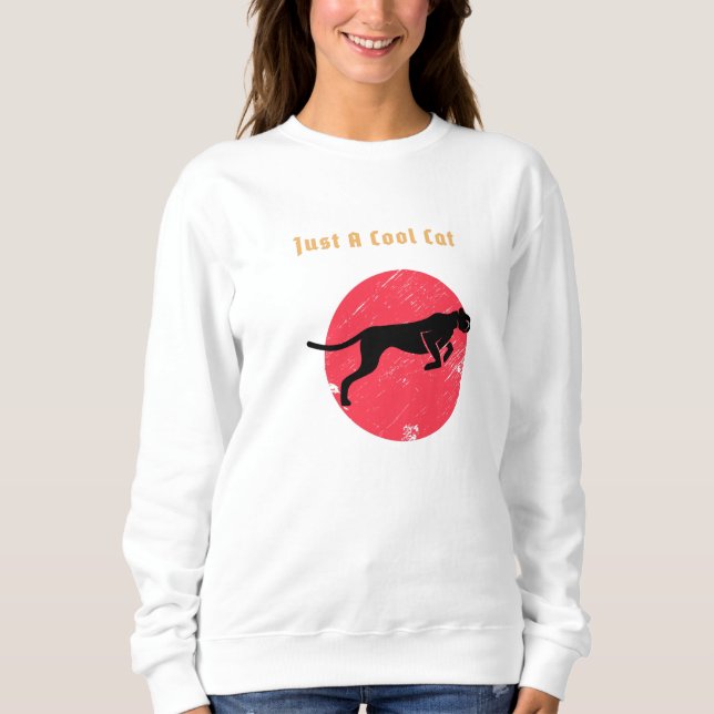 Sweatshirt Juste un chat cool – Panthère (Devant)