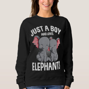 Sweatshirt Juste un garçon qui aime les éléphants Enfants Gar