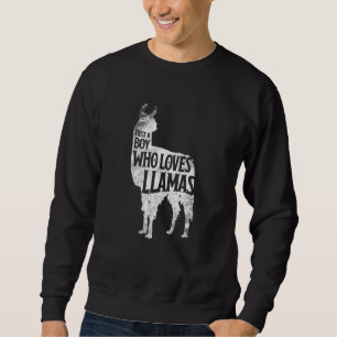 Sweatshirt Juste Un Garçon Qui Aime Llamas Llama Garçons Fill