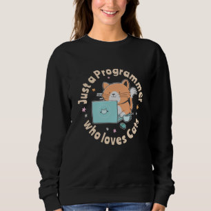 Sweatshirt Juste un programmeur qui aime les chats
