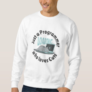 Sweatshirt Juste un programmeur qui aime les chats