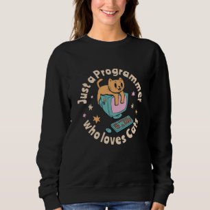 Sweatshirt Juste un programmeur qui aime les chats