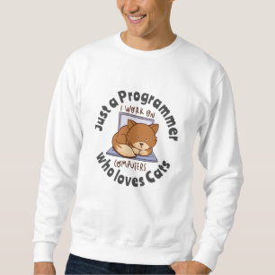 Sweatshirt Juste un programmeur qui aime les chats
