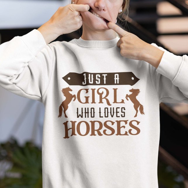 Sweatshirt Juste Une Fille Qui Aime Les Chevaux (horse girl sweatshirt)