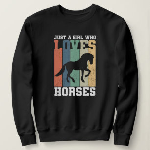 Sweatshirt Juste une fille qui aime les chevaux   Cheval Vint