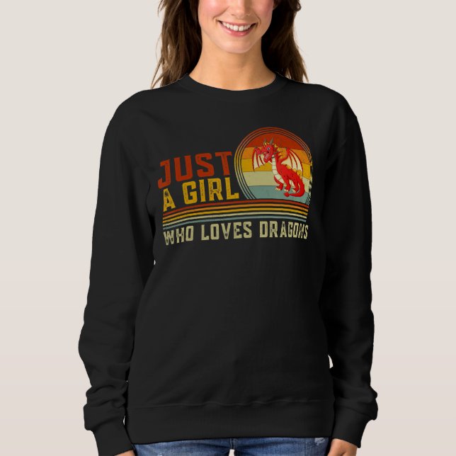 Sweatshirt Juste Une Fille Qui Aime Les Dragons Gentils Drago (Devant)