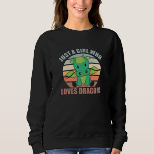 Sweatshirt Juste Une Fille Qui Aime Les Dragons Mignons Anima