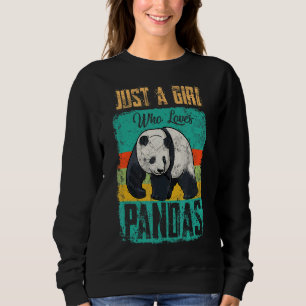 Sweatshirt Juste une fille qui aime les pandas animal Vintage