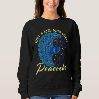 Sweatshirt Juste une fille qui aime les paons