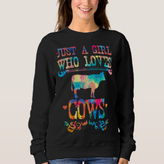 Sweatshirt Juste Une Fille Qui Aime Les Vaches Cowgirl Farm P