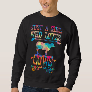 Sweatshirt Juste Une Fille Qui Aime Les Vaches Cowgirl Farm P