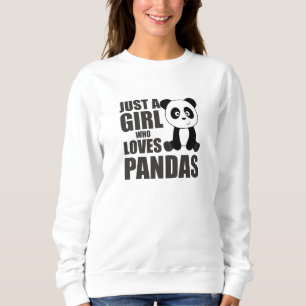Sweatshirt Juste Une Fille Qui Aime Pandas Mignonnes Animaux 