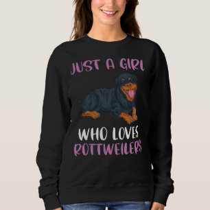 Sweatshirt Juste une fille qui aime Rottweilers Rottie Mama C