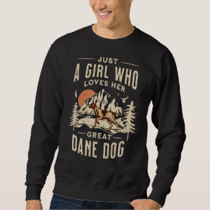 Sweatshirt Juste Une Fille Qui Aime Son Grand Chien Danse Aim