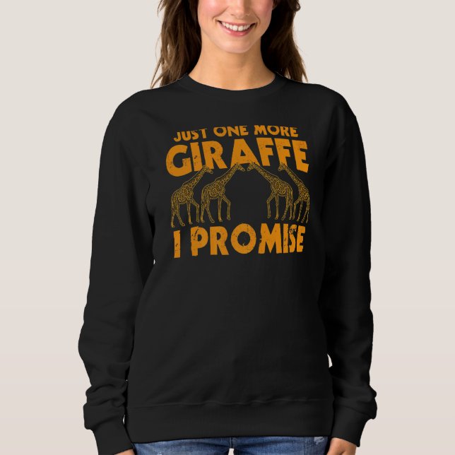 Sweatshirt Juste Une Giraffe De Plus Je Promets Giraffe Vinta (Devant)