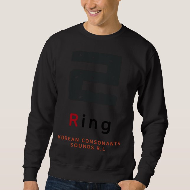 Sweatshirt K culture Korean alphabet Hangul Consonant   5 (Devant)