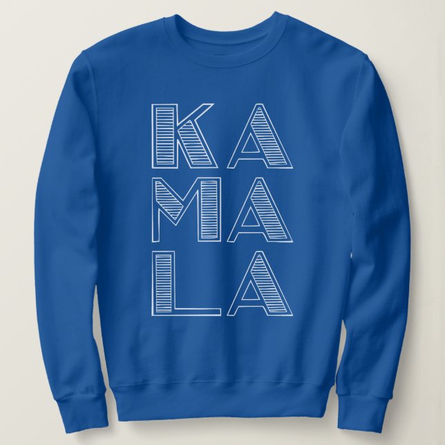 Sweatshirt KA MA LA Stacked Text Harris pour Président 2024 (Design devant)
