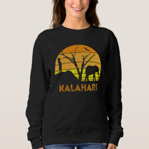Sweatshirt Kalahari Desert Elephant Meerkat Sunset Safari Afr