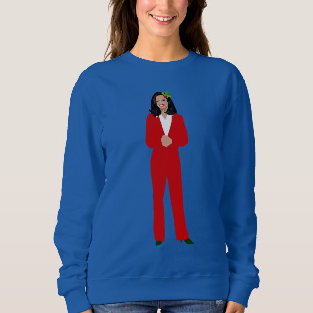Sweatshirt kamala harris noël saint (Devant)