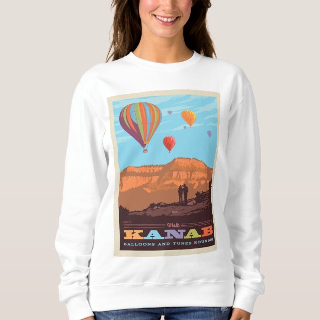 Sweatshirt Kanab, Utah | Ballons Et Roundup De Tunes (Devant)