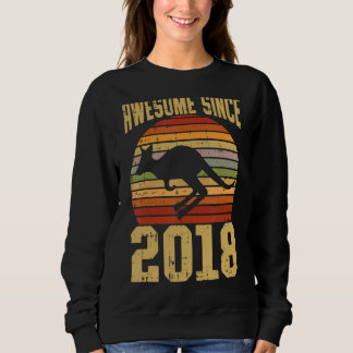 Sweatshirt Kangaroo Awesome depuis 2017 5e anniversaire 5 ans