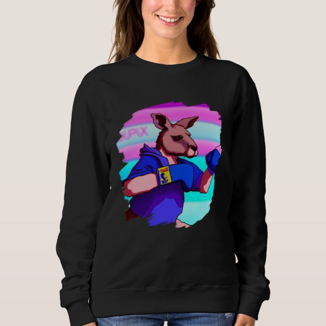 Sweatshirt Kangaroo Boxing Cool Kangaroo Boxing Boxer (Devant)