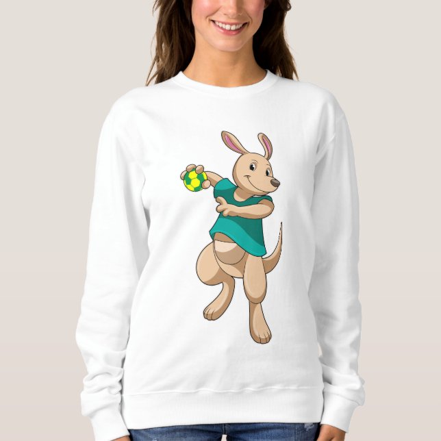 Sweatshirt Kangaroo comme joueur de handball avec Handball (Devant)