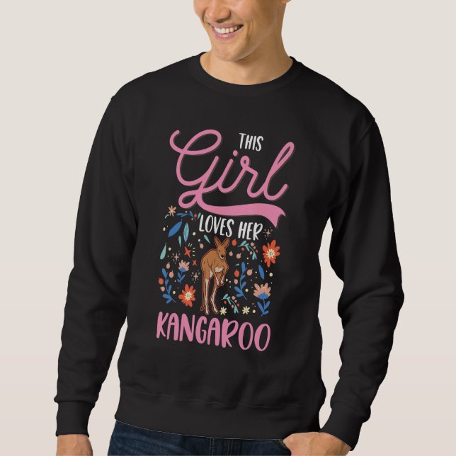 Sweatshirt Kangaroo Girl Australia Australian Kangaroo (Devant)