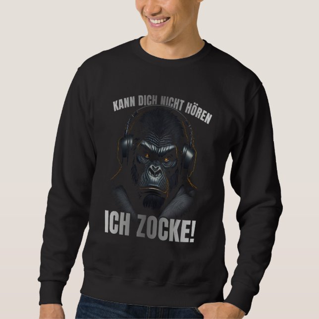 Sweatshirt Kann Dich nicht hören, Ich Zocke Headset, Gaming G (Devant)