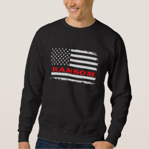 Sweatshirt Kansas American Flag Ransom Usa Patriotique Souven