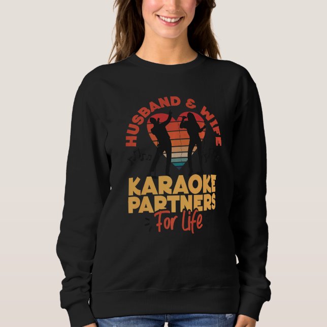 Sweatshirt Karaoke Singer Husband Wife Marriage Wedding 80s R (Devant)