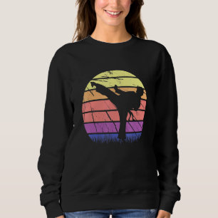 Sweatshirt Karate Martial Arts Retro Sunset Garçons Enfants H