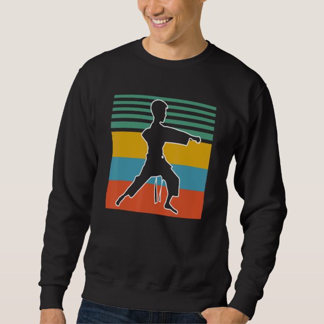 Sweatshirt Karate Retro Sunset Karate (Devant)