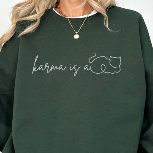 Sweatshirt Karma Est Un Chat