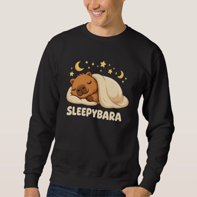 Sweatshirt Kawaii Capybara Sleep Pajamas Sleepybara Cute Capy (Devant)