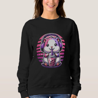 Sweatshirt Kawaii Hamster Boba Milktea Hamsters Pet Rodent