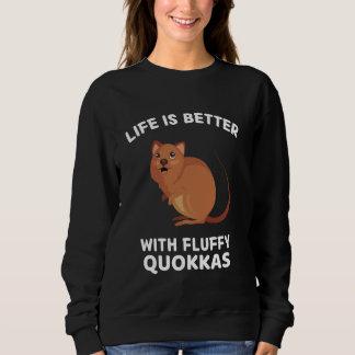 Sweatshirt Kawaii Life Is Better With Fluffy Quokkas Vintage 