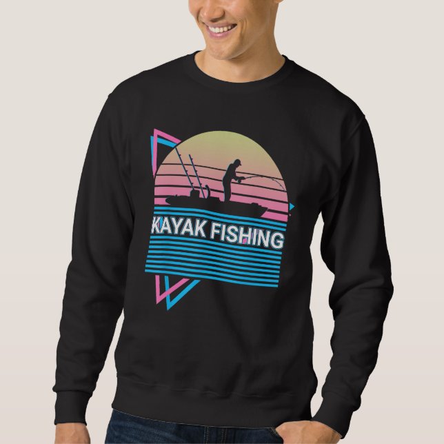 Sweatshirt Kayak Kayaking Retro Kayak Fishing (Devant)