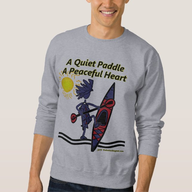 Sweatshirt Kayak les vagues tranquilles d'une palette (Devant)