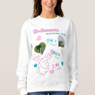 Sweatshirt Kdrama 2 Photo Collage korean hangul typographie
