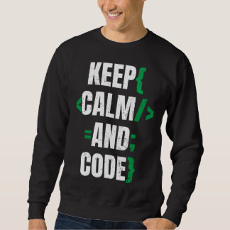 SWEATSHIRT KEEP CALM AND CODE