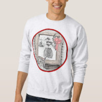 Keeshond Noël hiver fenêtre Peinture Chien Art