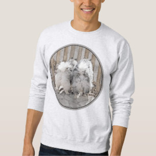 Sweatshirt Keeshonds at the Gate Painting - Original Dog Art