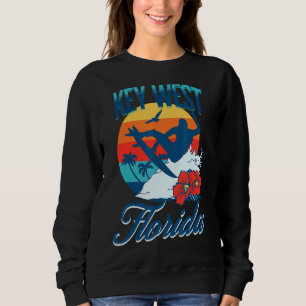 Sweatshirt Key West Florida Beach Surf Vacances été