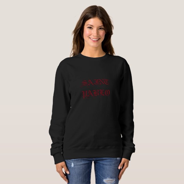 Sweatshirt Khloe Kardashian Réplique du T-shirt Saint Pablo (Devant entier)